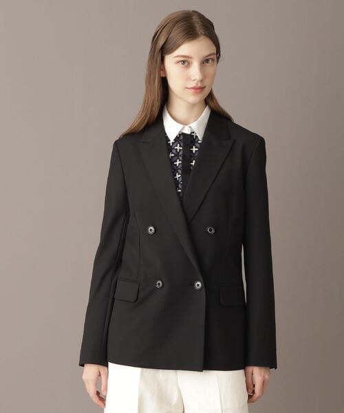 DRESSTERIOR（ドレステリア）の「【大人百花春号掲載 モデル美香さん着用】ピークドダブルライトストレッチジャケット（テーラードジャケット・レディース・ブラック・38/36/34）」の2枚目の写真