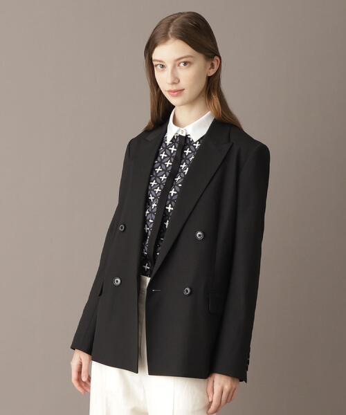 DRESSTERIOR（ドレステリア）の「【大人百花春号掲載 モデル美香さん着用】ピークドダブルライトストレッチジャケット（テーラードジャケット・レディース・ブラック・38/36/34）」の5枚目の写真