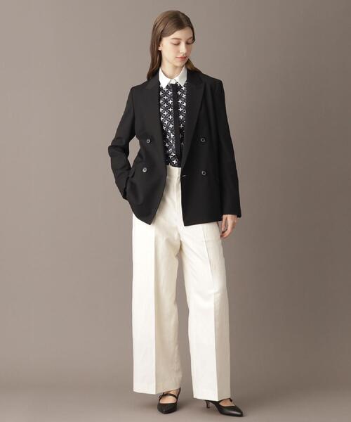 DRESSTERIOR（ドレステリア）の「【大人百花春号掲載 モデル美香さん着用】ピークドダブルライトストレッチジャケット（テーラードジャケット・レディース・ブラック・38/36/34）」の8枚目の写真