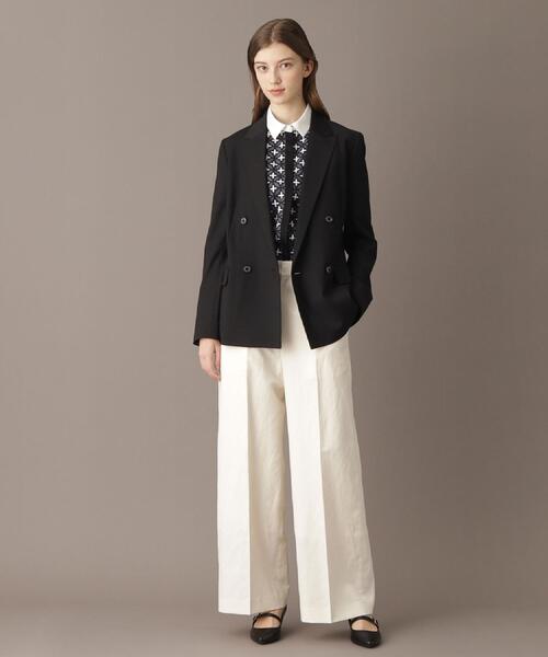 DRESSTERIOR（ドレステリア）の「【大人百花春号掲載 モデル美香さん着用】ピークドダブルライトストレッチジャケット（テーラードジャケット・レディース・ブラック・38/36/34）」の9枚目の写真