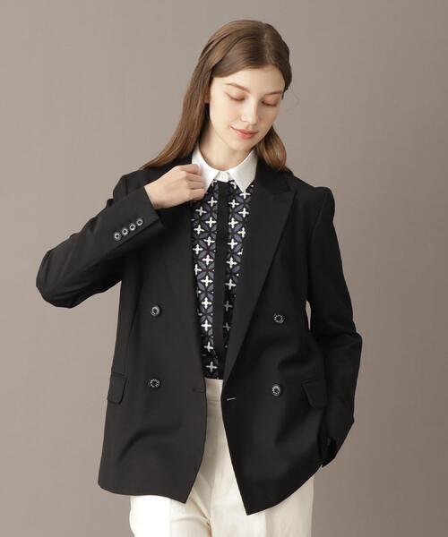 DRESSTERIOR（ドレステリア）の「【大人百花春号掲載 モデル美香さん着用】ピークドダブルライトストレッチジャケット（テーラードジャケット・レディース・ブラック・38/36/34）」の12枚目の写真