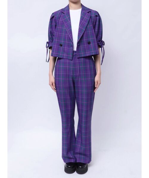 jouetie（ジュエティ）の「【FRUITSZIPPER仲川瑠夏】クロップドジャケット（テーラードジャケット・レディース・パープル・MEDIUM）」の15枚目の写真