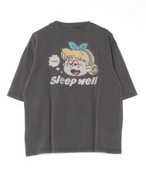 unrelaxing（アンリラクシング）の「ヴィンテージライク 古着風 綿100％ピグメント加工TプリントTシャツ（Tシャツ/カットソー・メンズ・ブラック系その他4/ベージュ系その他5/ブラック/ダークブラウン系・LARGE/SMALL/MEDIUM/X-LARGE）」の7枚目の写真