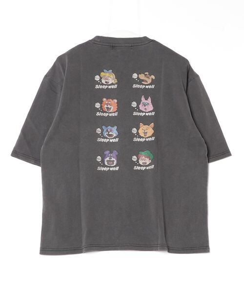 unrelaxing（アンリラクシング）の「ヴィンテージライク 古着風 綿100％ピグメント加工TプリントTシャツ（Tシャツ/カットソー・メンズ・ブラック系その他4/ベージュ系その他5/ブラック/ダークブラウン系・LARGE/SMALL/MEDIUM/X-LARGE）」の8枚目の写真