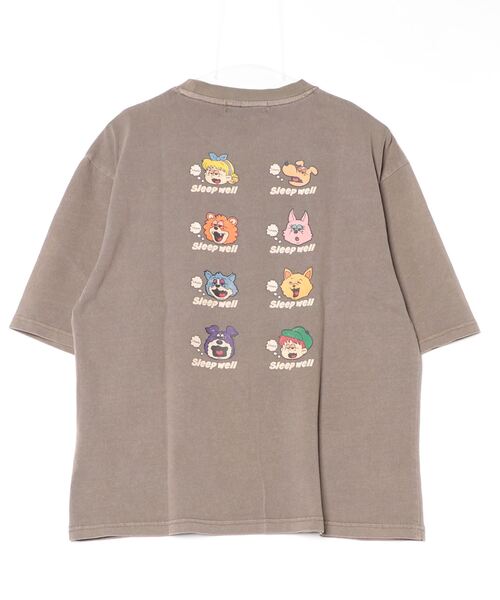 unrelaxing（アンリラクシング）の「ヴィンテージライク 古着風 綿100％ピグメント加工TプリントTシャツ（Tシャツ/カットソー・メンズ・ブラック系その他4/ベージュ系その他5/ブラック/ダークブラウン系・LARGE/SMALL/MEDIUM/X-LARGE）」の6枚目の写真