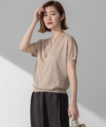 【洗える】シャイニーシアー ドルマン ニット