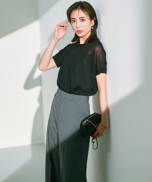 今季シルバーBORDERS at BALCONYサマーレーヨンニット 今季シルバーBORDERS at BALCONYサマーレーヨンニット