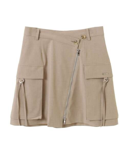 CONVERSE TOKYO(コンバーストウキョウ)の「【HL】WRAP ZIP APRON SKIRT(SET UP)(スカート・レディース・グレー/ブラック/ベージュ・FREE)」の3枚目の写真