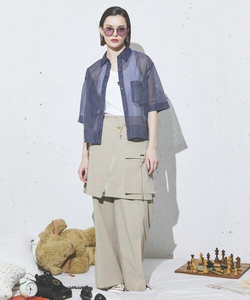 CONVERSE TOKYO(コンバーストウキョウ)の「【HL】WRAP ZIP APRON SKIRT(SET UP)(スカート・レディース・グレー/ブラック/ベージュ・FREE)」の8枚目の写真