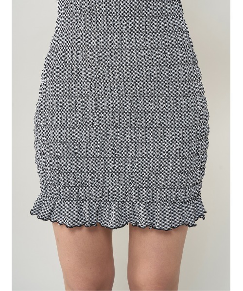 darich リボンシャーリングギンガムミニワンピース Darich ダーリッチ