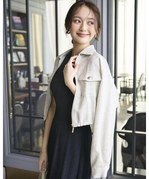 PROPORTION BODY DRESSING(プロポーションボディドレッシング)の「柄編みニットワンピース / 1215140400(ワンピース・レディース・ベージュ/ブラック・MEDIUM/SMALL)」の5枚目の写真