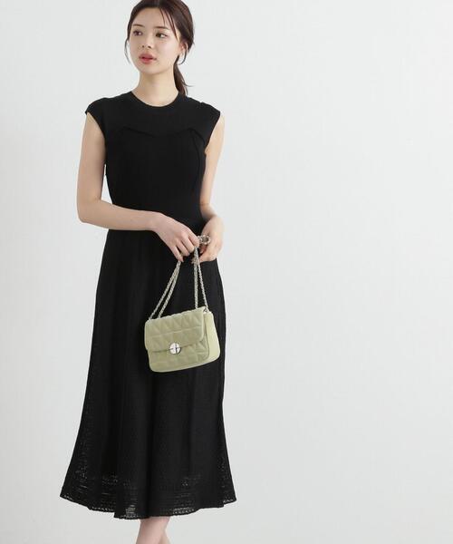 PROPORTION BODY DRESSING(プロポーションボディドレッシング)の「柄編みニットワンピース / 1215140400(ワンピース・レディース・ベージュ/ブラック・MEDIUM/SMALL)」の6枚目の写真