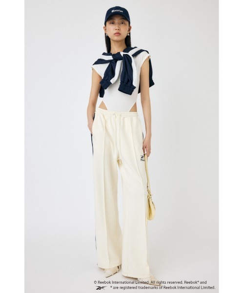 MOUSSY（マウジー）の「REEBOK TRACK パンツ（スウェットパンツ・レディース・ネイビー/オフホワイト/ダークグリーン・1/2）」の9枚目の写真