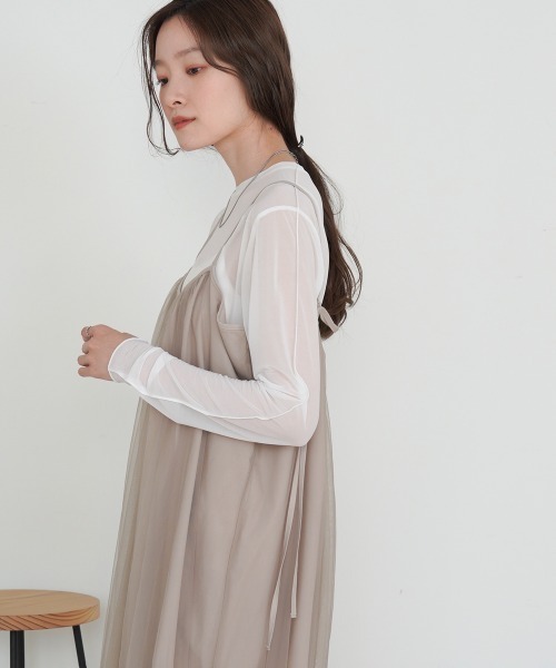 Bab（バブ）の「ベーシックシアートップス（Tシャツ/カットソー・レディース・ブラック/グレイッシュベージュ/オフホワイト/ライトグレー/グリーン/ホワイト系その他・FREE）」の14枚目の写真