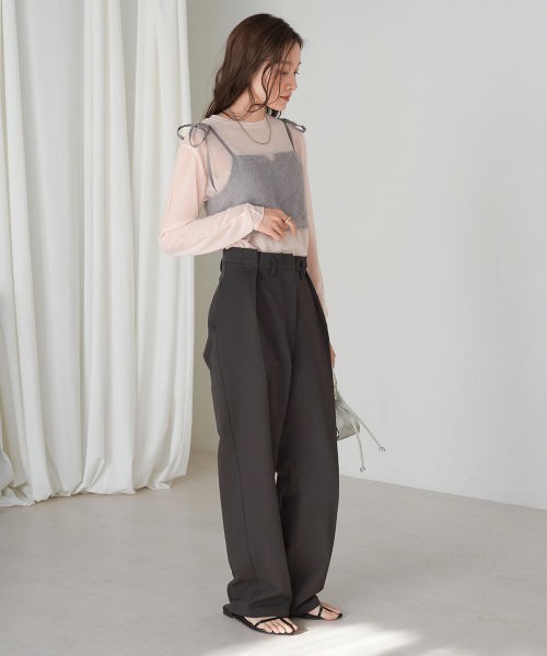 Bab（バブ）の「ベーシックシアートップス（Tシャツ/カットソー・レディース・ブラック/グレイッシュベージュ/オフホワイト/ライトグレー/グリーン/ホワイト系その他・FREE）」の21枚目の写真