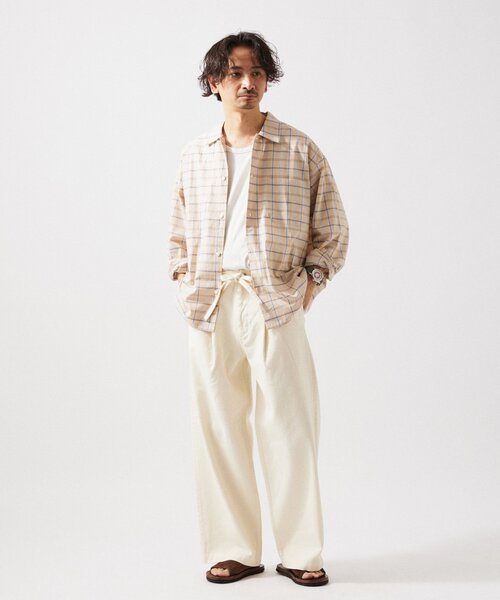 JOURNAL STANDARD relume（ジャーナルスタンダード　レリューム）の「JAMES FABRIC / ジェームスファブリック コットン/リネン シャツ（シャツ/ブラウス・メンズ・ブルー/ナチュラル/ライトグリーン/ベージュ系その他/ネイビー/ブルー系その他・LARGE/MEDIUM）」の13枚目の写真