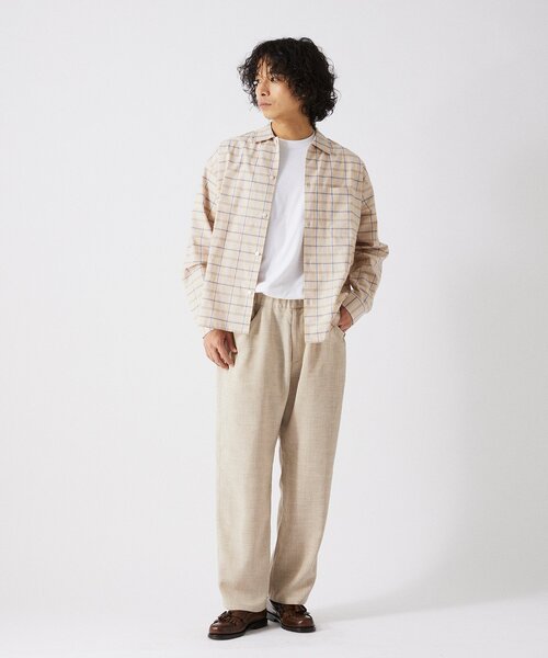 JOURNAL STANDARD relume（ジャーナルスタンダード　レリューム）の「JAMES FABRIC / ジェームスファブリック コットン/リネン シャツ（シャツ/ブラウス・メンズ・ブルー/ナチュラル/ライトグリーン/ベージュ系その他/ネイビー/ブルー系その他・LARGE/MEDIUM）」の14枚目の写真