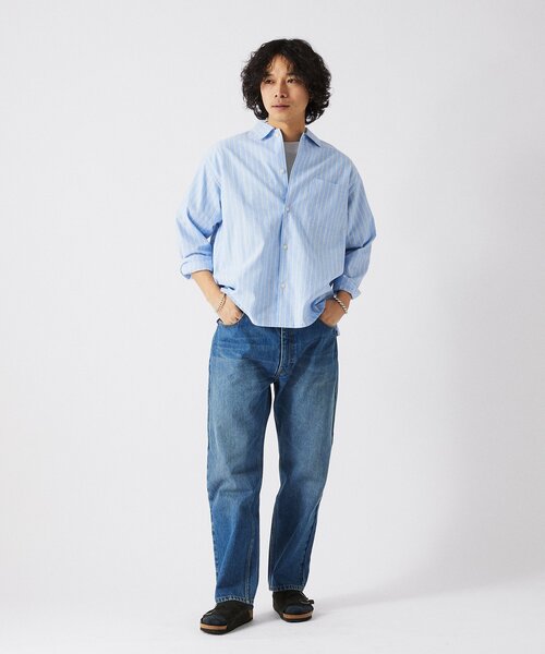 JOURNAL STANDARD relume（ジャーナルスタンダード　レリューム）の「JAMES FABRIC / ジェームスファブリック コットン/リネン シャツ（シャツ/ブラウス・メンズ・ブルー/ナチュラル/ライトグリーン/ベージュ系その他/ネイビー/ブルー系その他・LARGE/MEDIUM）」の15枚目の写真