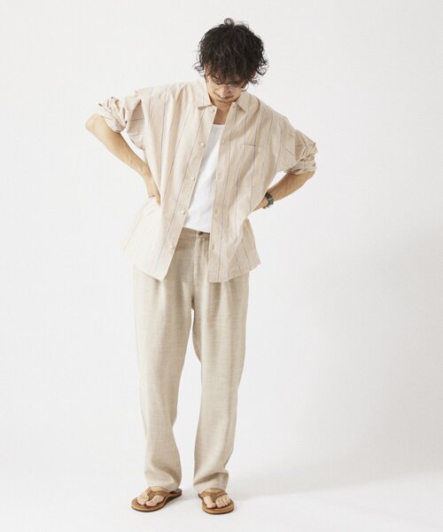 JOURNAL STANDARD relume（ジャーナルスタンダード　レリューム）の「JAMES FABRIC / ジェームスファブリック コットン/リネン シャツ（シャツ/ブラウス・メンズ・ブルー/ナチュラル/ライトグリーン/ベージュ系その他/ネイビー/ブルー系その他・LARGE/MEDIUM）」の17枚目の写真