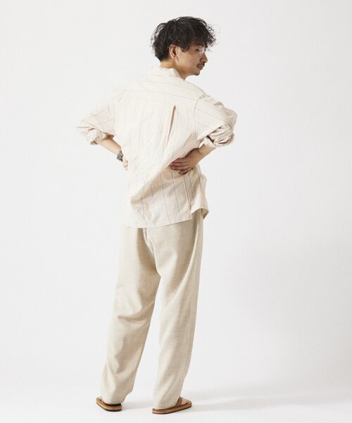 JOURNAL STANDARD relume（ジャーナルスタンダード　レリューム）の「JAMES FABRIC / ジェームスファブリック コットン/リネン シャツ（シャツ/ブラウス・メンズ・ブルー/ナチュラル/ライトグリーン/ベージュ系その他/ネイビー/ブルー系その他・LARGE/MEDIUM）」の18枚目の写真