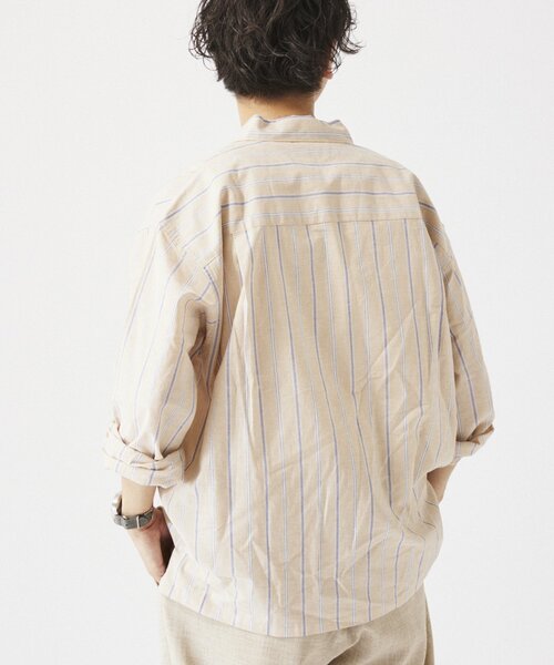 JOURNAL STANDARD relume（ジャーナルスタンダード　レリューム）の「JAMES FABRIC / ジェームスファブリック コットン/リネン シャツ（シャツ/ブラウス・メンズ・ブルー/ナチュラル/ライトグリーン/ベージュ系その他/ネイビー/ブルー系その他・LARGE/MEDIUM）」の20枚目の写真