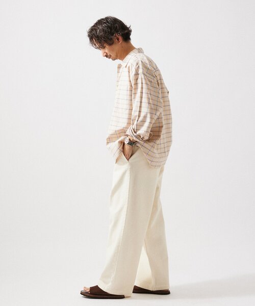 JOURNAL STANDARD relume（ジャーナルスタンダード　レリューム）の「JAMES FABRIC / ジェームスファブリック コットン/リネン シャツ（シャツ/ブラウス・メンズ・ブルー/ナチュラル/ライトグリーン/ベージュ系その他/ネイビー/ブルー系その他・LARGE/MEDIUM）」の22枚目の写真