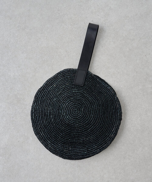 BEARDSLEY(ビアズリー)の「ラフィアサークルバッグ(かごバッグ・レディース・モスグリーン/レッド/サンドベージュ/ブラック・FREE)」の5枚目の写真