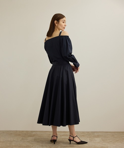 ROPE'（ロペ）の「【洗える】コットンサテンオフショルダーブラウス（シャツ/ブラウス・レディース・ネイビー/ターコイズブルー・FREE）」の10枚目の写真