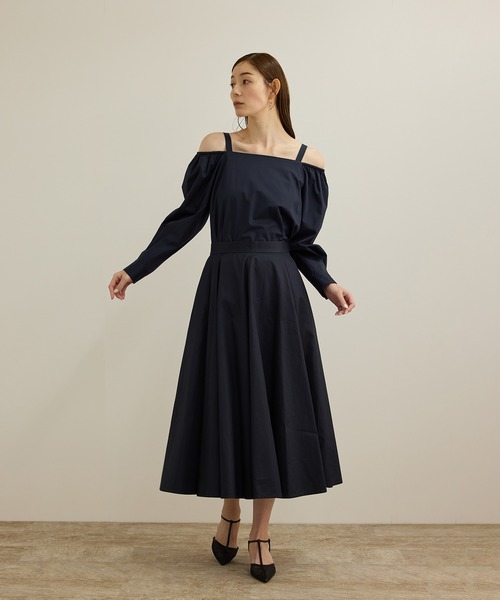 ROPE'（ロペ）の「【洗える】コットンサテンオフショルダーブラウス（シャツ/ブラウス・レディース・ネイビー/ターコイズブルー・FREE）」の13枚目の写真