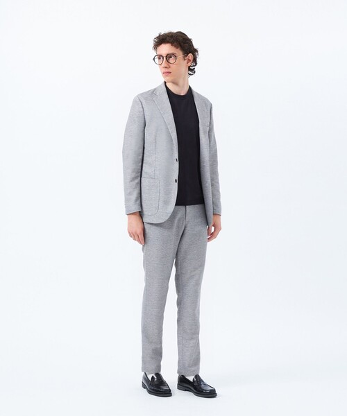 MACKINTOSH PHILOSOPHY（ﾏｯｷﾝﾄｯｼｭ ﾌｨﾛｿﾌｨｰ）の「テーラードジャージージャケット 杢カラミストレッチ（テーラードジャケット・メンズ・グレー/ブラウン系その他4/ダークネイビー・36/42/38/40）」の14枚目の写真