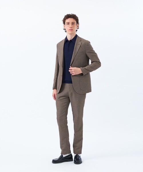 MACKINTOSH PHILOSOPHY（ﾏｯｷﾝﾄｯｼｭ ﾌｨﾛｿﾌｨｰ）の「テーラードジャージージャケット 杢カラミストレッチ（テーラードジャケット・メンズ・グレー/ブラウン系その他4/ダークネイビー・36/42/38/40）」の13枚目の写真