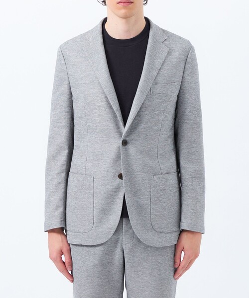 MACKINTOSH PHILOSOPHY（ﾏｯｷﾝﾄｯｼｭ ﾌｨﾛｿﾌｨｰ）の「テーラードジャージージャケット 杢カラミストレッチ（テーラードジャケット・メンズ・グレー/ブラウン系その他4/ダークネイビー・36/42/38/40）」の12枚目の写真
