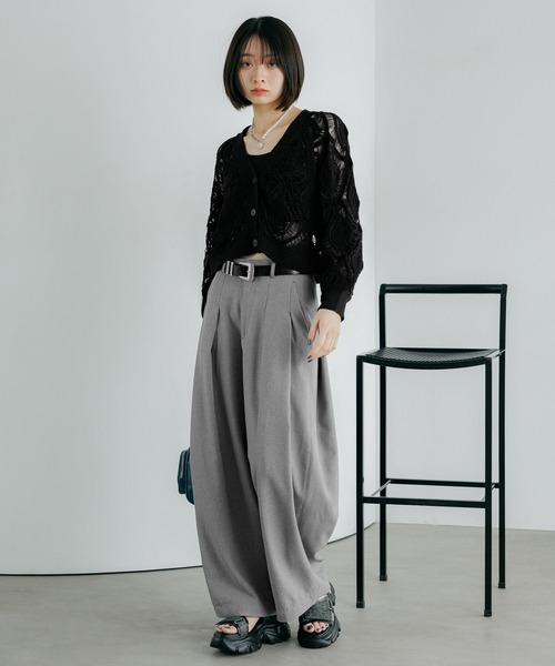 スカシリーフニットボレロ 【一部カラーWEB限定】(カーディガン スカシリーフニットボレロ 【一部カラーWEB限定】(カーディガン
