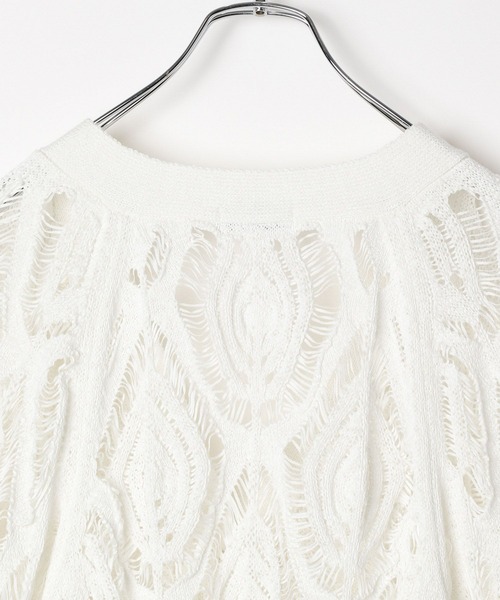 PAGEBOY（ページボーイ）の「スカシリーフニットボレロ（カーディガン/ボレロ・レディース・オフホワイト/ブルー/ブラック/ダークネイビー/ピンク系その他・FREE）」の11枚目の写真