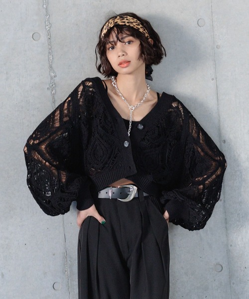 スカシリーフニットボレロ（カーディガン/ボレロ）｜PAGEBOY（ページ