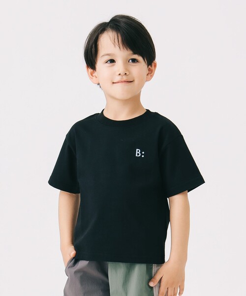 B:MING by BEAMS（ビーミングバイビームス）の「エンブロイダリー クルーネック Tシャツ 2025SS（100～140cm）（Tシャツ/カットソー・キッズ・ブラウン系その他2/ブラック・120/140/110/130/100）」の2枚目の写真