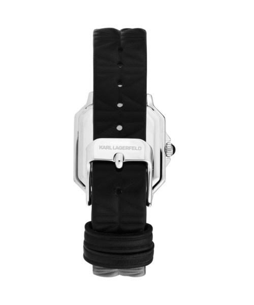 KARL LAGERFELD（カールラガーフェルド）の「「KARL LAGERFELD/カール・ラガーフェルド」スクエア クラシック - キルティング ブラック レザー（アナログ腕時計・レディース・ブラック×ブラック/ブラック×ホワイト/ブラック×シルバー・FREE）」の21枚目の写真