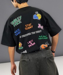 レトロ ポップ 白 黒 Tシャツ ヘビーウェイト