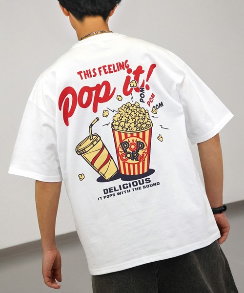 セール】レトロ ポップ 白 黒 Tシャツ ヘビーウェイト（Tシャツ
