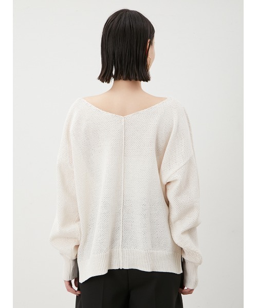 Mila Owen - 10/25まで特別価格 Mila Owen 畦ニット　ライトベージュ ウォッシャブル】メッシュライクニット｜Mila Owen ミラ オーウェン