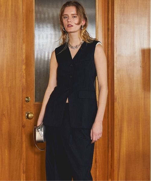 Suiting V-neck Gilet/スーチングVネックジレ【MAISON SPECIAL