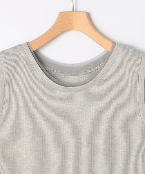 MICO COULIER（ミコクリエ）の「ラメテレコタンクトップ（Tシャツ/カットソー・レディース・オフホワイト/ブラック/ライトグレー・38）」の18枚目の写真