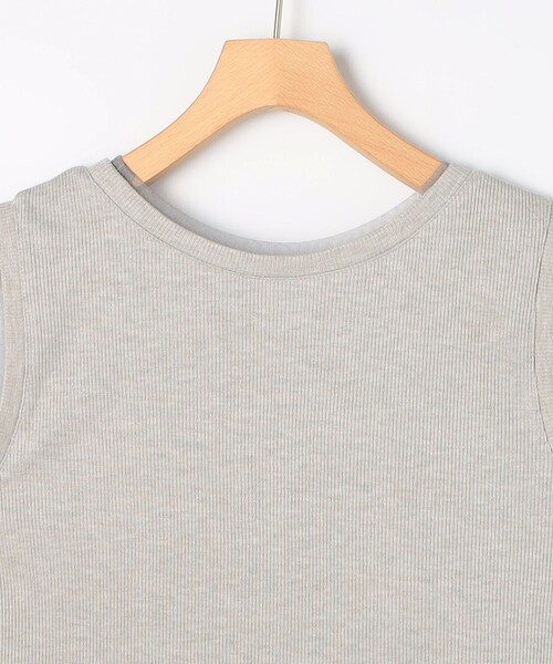 MICO COULIER（ミコクリエ）の「ラメテレコタンクトップ（Tシャツ/カットソー・レディース・オフホワイト/ブラック/ライトグレー・38）」の19枚目の写真