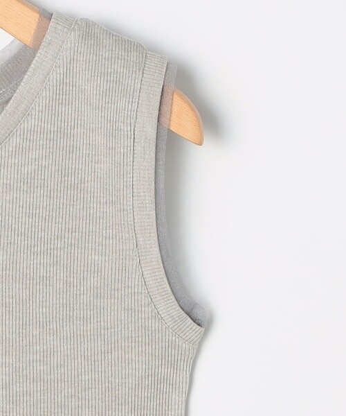 MICO COULIER（ミコクリエ）の「ラメテレコタンクトップ（Tシャツ/カットソー・レディース・オフホワイト/ブラック/ライトグレー・38）」の20枚目の写真