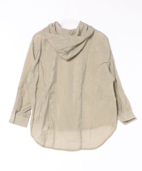 Paradise Picnic（パラダイスピクニック）の「フードシアーシャツ（シャツ/ブラウス・レディース・カーキ/ホワイト・FREE）」の3枚目の写真