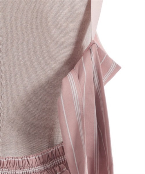 axes femme（アクシーズファム）の「蝶刺繍リボンストライプジャンパースカート（ワンピース・レディース・ネイビー/ミント/ピンク・FREE）」の7枚目の写真