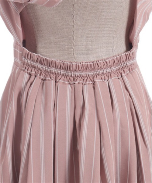 axes femme（アクシーズファム）の「蝶刺繍リボンストライプジャンパースカート（ワンピース・レディース・ネイビー/ミント/ピンク・FREE）」の8枚目の写真