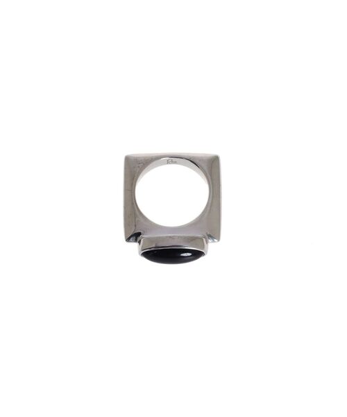 Htage（テージ）の「【Htage】Square at stone ring（リング・レディース・シルバー・FREE）」の2枚目の写真