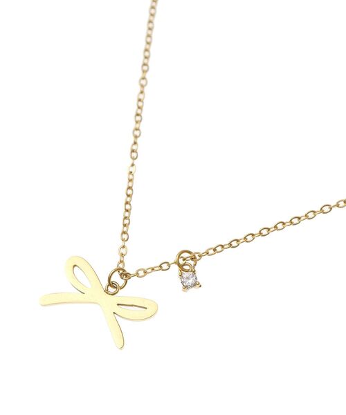 earth music&ecology（アースミュージックアンドエコロジー）の「【ステンレス】リボンモチーフネックレス（ネックレス・レディース・ゴールド/シルバー・FREE）」の10枚目の写真