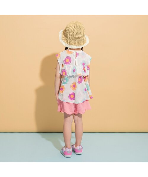 BREEZE（ブリーズ）の「【速乾/ジュニア対応】フレアチュニック（Tシャツ/カットソー・キッズ・ピンク/ブルー/オフホワイト・80/90/100/110/120/130/140）」の5枚目の写真